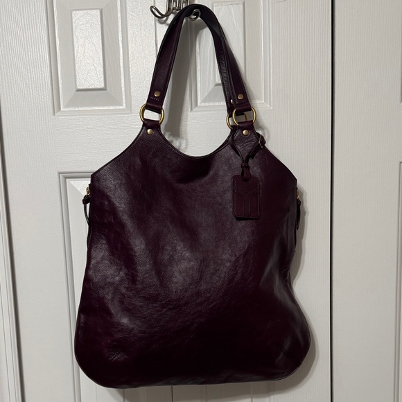 YSL aubergine/purple metropolis leather bag - Picture 2 of 13